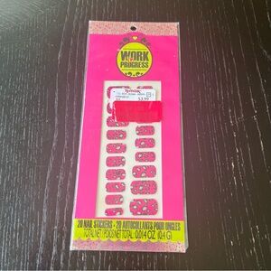✅ Pink Leopard Print Nail Stickers - 20 Piece Set